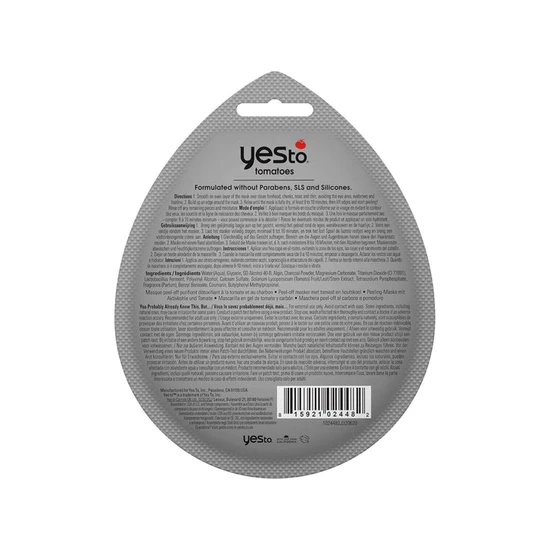 Yes To Tomatoes Blemish Prone Skin Charcoal Peel Off Mask 10ml