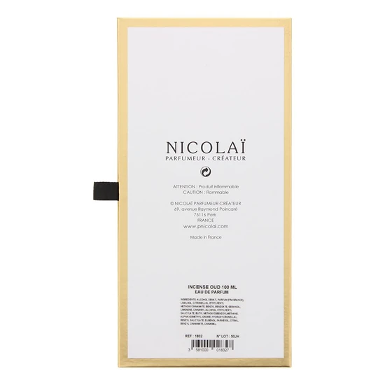 Nicolai Incense Oud Eau De Parfum 100ml