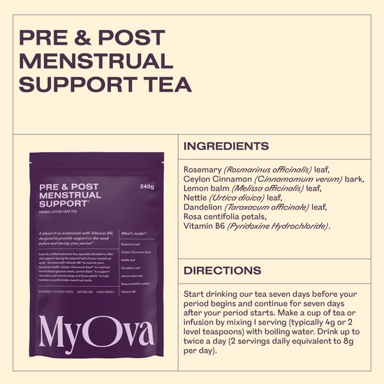MyOva Pre & Post Mestrual Cyclle Support Tea 240g