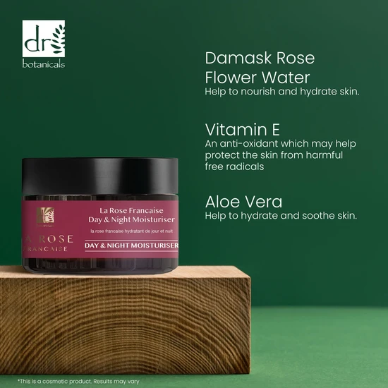 Dr Botanicals La Rose Francaise Duo Day & Night Moisturiser 50ml