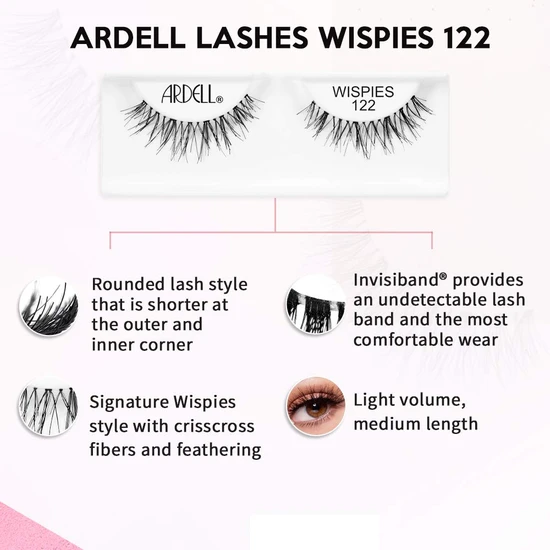 Ardell Lashes False Eyelashes Wispies 122 Black