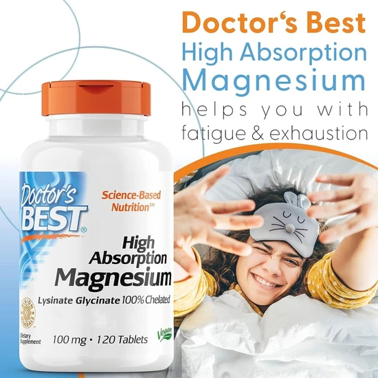 Doctor's Best High Absorption Magnesium 100mg Tabs 120