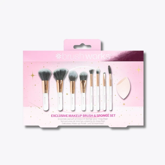 Brushworks Exclusive Makeup Brush & Sponge Set