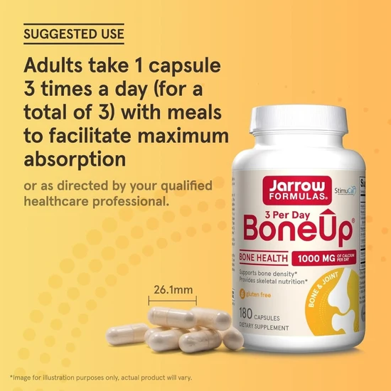 Jarrow Formulas BoneUp Three Per Day Caps 180 Capsules