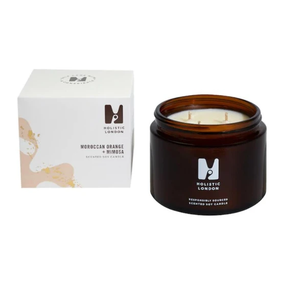 Holistic London Moroccan Orange + Mimosa Scented Candle 180ml