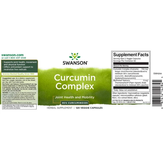 Swanson Curcumin Complex Capsules 120 Capsules