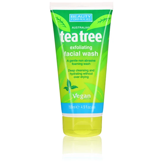 Beauty Formulas Australian Tea Tree Exfoliating Facial Wash 150ml