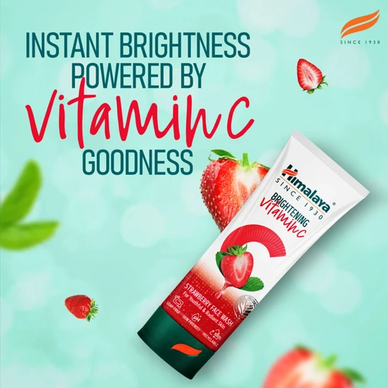 Himalaya Herbals Brightening Vitamin C Strawberry Face Wash 100ml