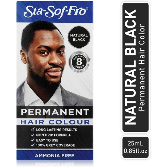 Sta-Sof-Fro Men Permanent Hair Colour Natural Black 25ml