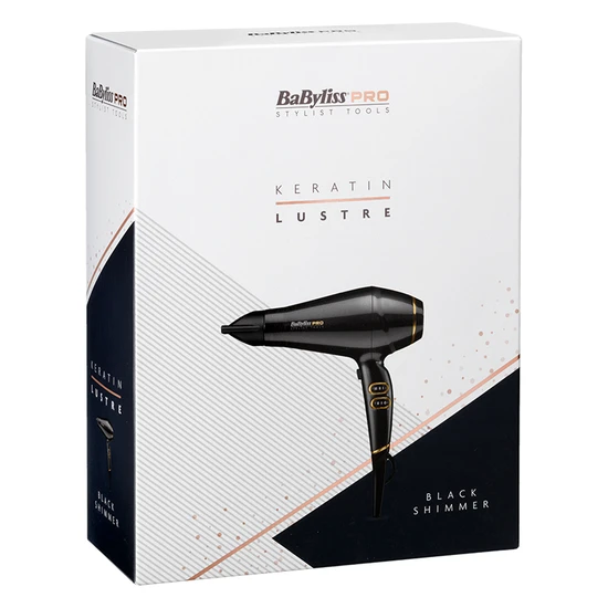 BaByliss PRO Keratin Lustre Hair Dryer Black Shimmer