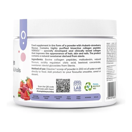 Osavi Collagen Peptides Rhubarb & Strawberry 150g