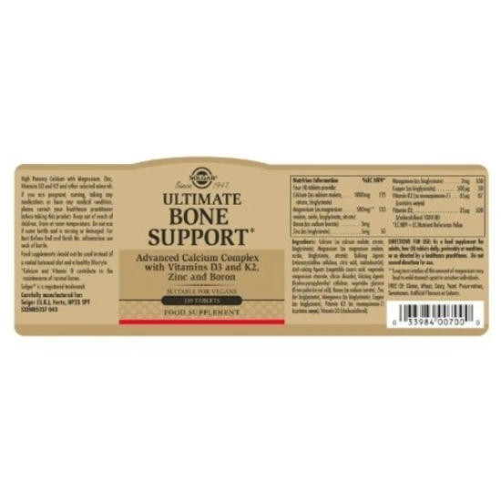Solgar Ultimate Bone Support Tablets 120 Tablets