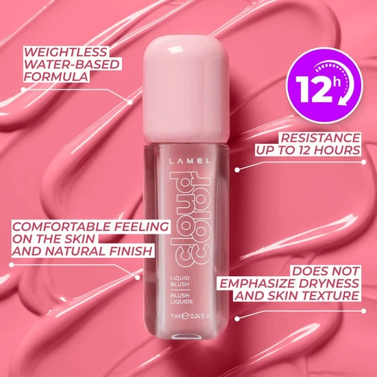 Lamel Cloud Colour Liquid Blush 01 Sweet Pink