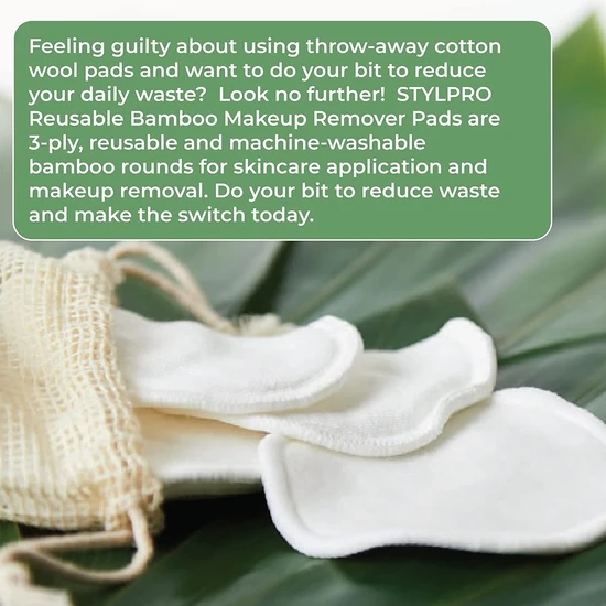 Stylpro Bamboo Barrel With 8 Reusable Bamboo Pads