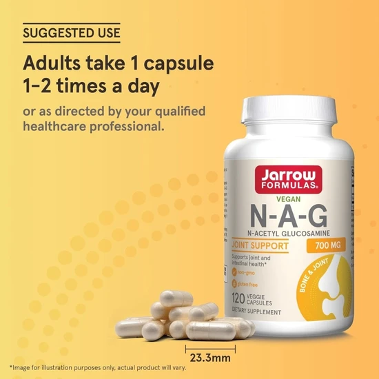 Jarrow Formulas NAG NAcetylDGlucosamine Vegicaps 120 Vegicaps