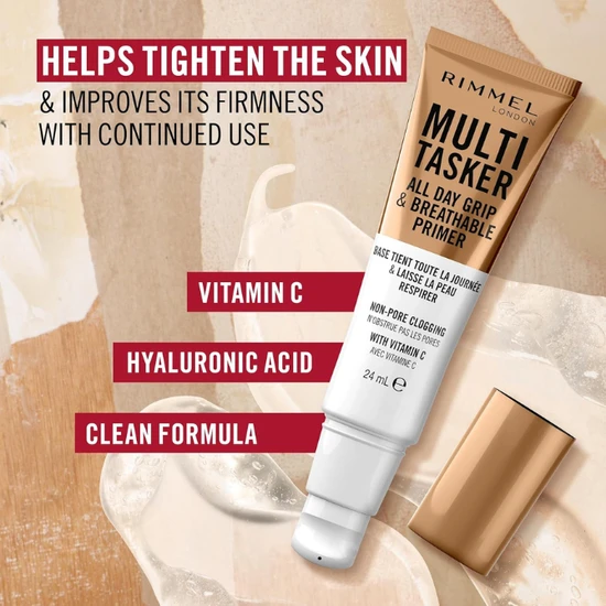 Rimmel Multi-Tasker All Day Grip & Breathable Primer Non-Pore Clogging With Vitamin C 24ml