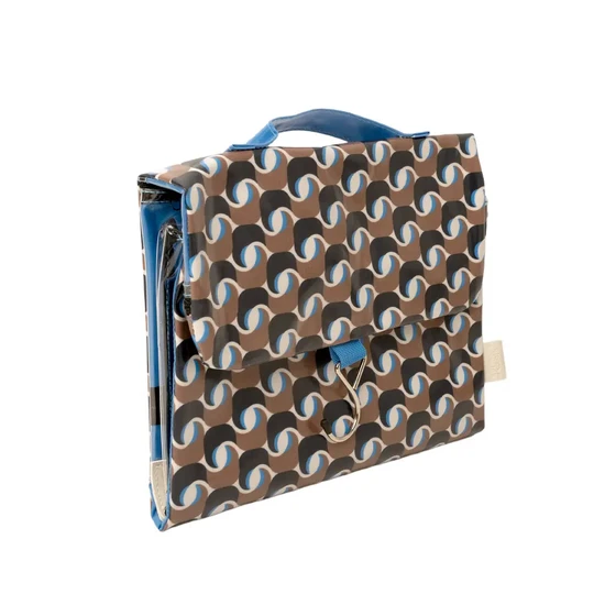 Victoria Green Geometra Azure Threefold Hanging Wash Bag & Beauty Kit Case Set