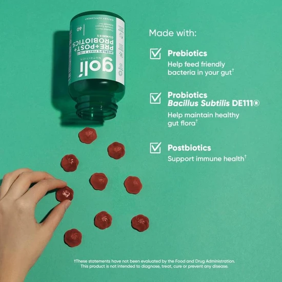 Goli Nutrition Pre+Post+Probiotics Gummies 60 Gummies