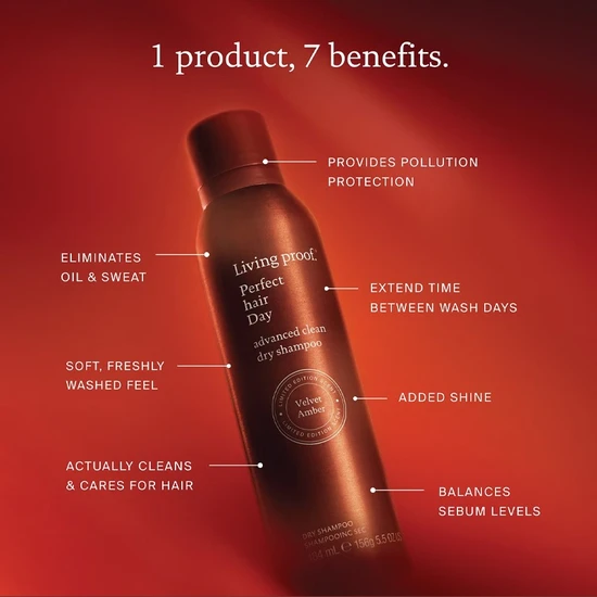 Living Proof Perfect Hair Day Advanced Clean Dry Shampoo Limited Edition Velvet Amber 198ml