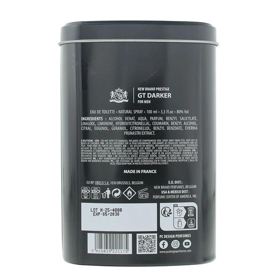 New Brand GT Darker For Men Eau De Toilette 100ml