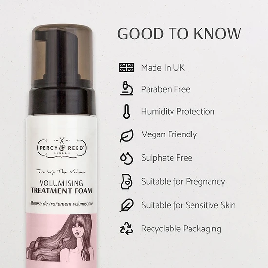 Percy & Reed Turn Up The Volume Volumising Treatment Foam 200ml
