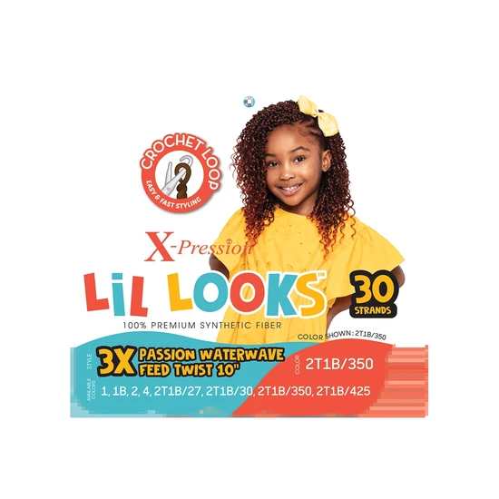 X Pression Synthetic Lil Looks Passion Waterwave Feed Twist Braid 10 Inch / 4