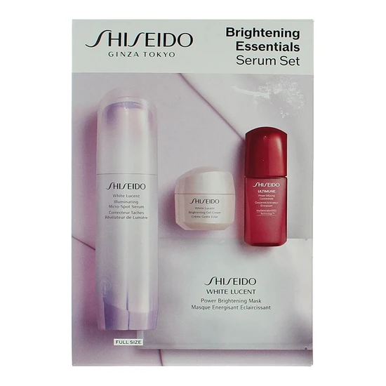 Shiseido Brightening Essentials Eye Gift Set 50ml Gel Cream + 15ml Eye Cream + 15ml Power Infusing Concentrate + Power Brightening Mask