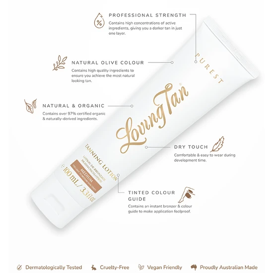 Loving Tan Purest Tanning Lotion Medium 100ml