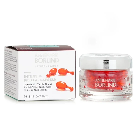 Annemarie Borlind Facial Oil For Night Care Intensive Care Capsules For Stress Skin 50 caps