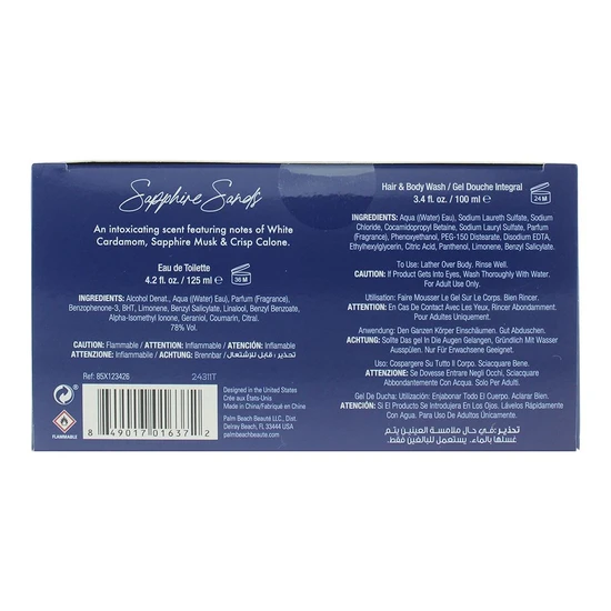 Caribbean Joe Sapphire Sands Eau De Toilette Gift Set 125ml Eau De Toilette + 100ml Body Wash