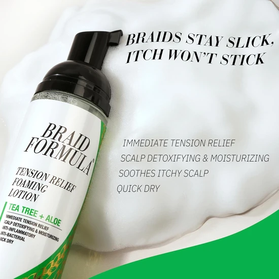 Ebin New York Braid Formula Tension Relief Foaming Lotion W Tea Tree & Aloe 250ml