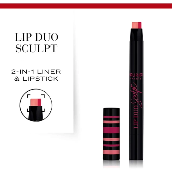 Bourjois Lip Duo Sculpt Lipstick 03 Grenade-In