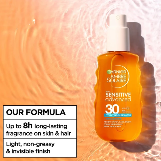 Garnier Ambre Solaire Advanced Sensitive Hydrating Sun Water SPF 30 150ml