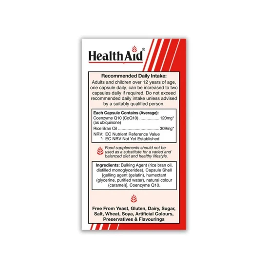 Health Aid CoQ10 120mg Capsules 30 Capsules