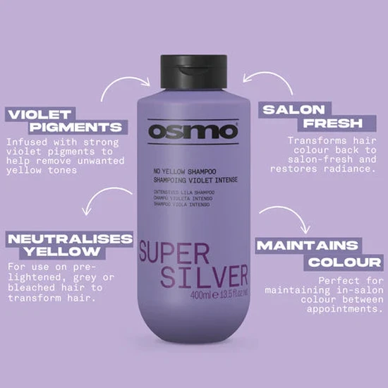 Osmo Super Silver No Yellow Violet Intense Shampoo 400ml