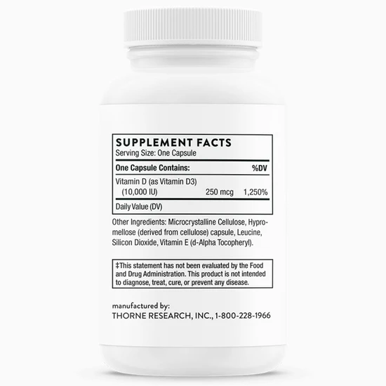 Thorne Vitamin D-10, Capsules 000 Capsules
