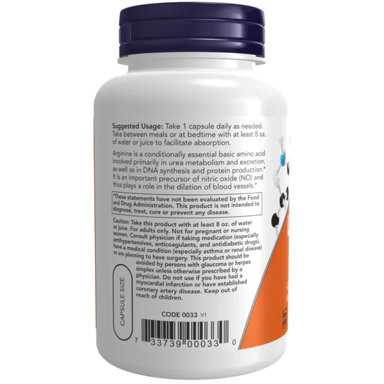 NOW Foods L-Arginine 700mg 180 Capsules