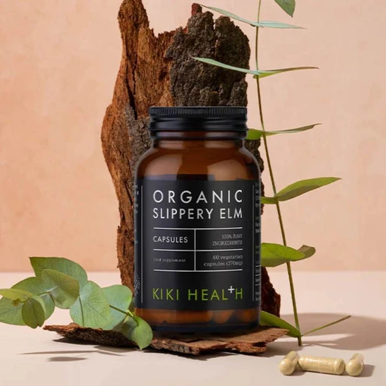KIKI Health Organic Slippery Elm Capsules 60 Capsules