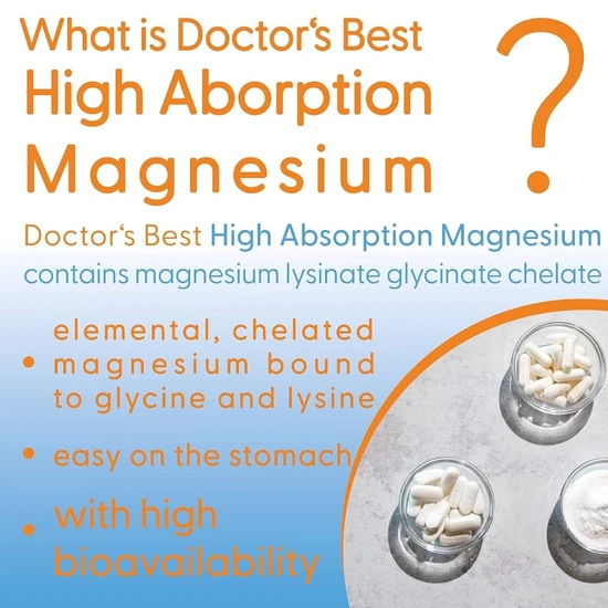 Doctor's Best High Absorption Magnesium 100mg Tabs 120