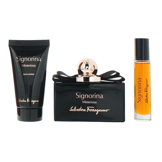Salvatore Ferragamo Signorina Misteriosa Eau De Parfum Gift Set 100ml, 10ml & 50ml Body Lotion