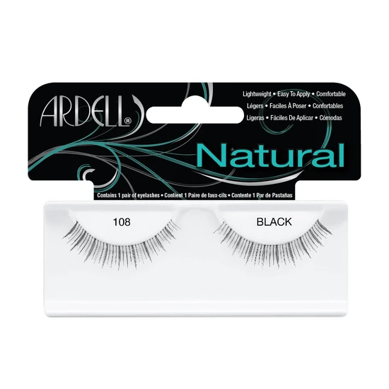 Ardell 100% Human Hair False Fashion/Natural Eyelashes 108 Black