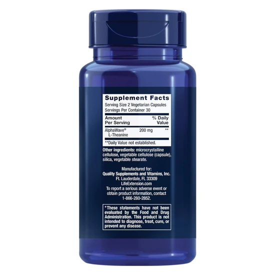 Life Extension L-Theanine 100mg 60 Vegicaps