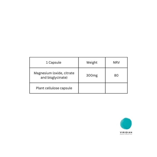 Viridian High Potency Magnesium Capsules 30 Capsules