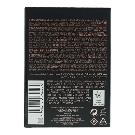 Yves Saint Laurent Black Opium Eau De Parfum Extreme 50ml