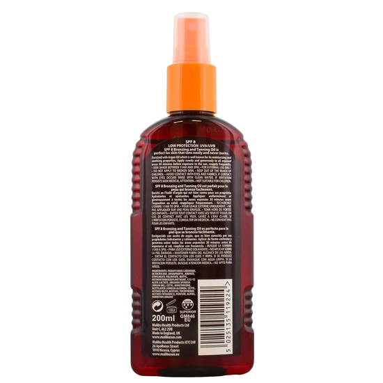 Malibu Bronzing Tanning Oil With Argan Oil SPF 8 200ml