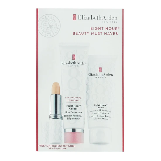 Elizabeth Arden Eight Hour Cream Gift Set 50ml Cream + 75ml Hand Treatment + 3.7g Protecting Lipstick SPF 15