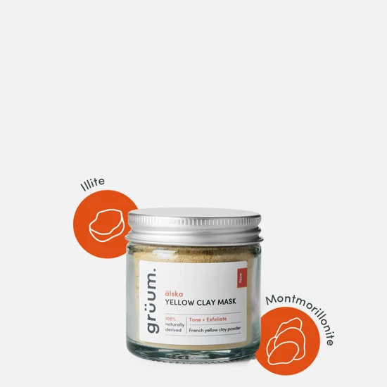 grüum Alska Yellow Clay Face Mask 50ml