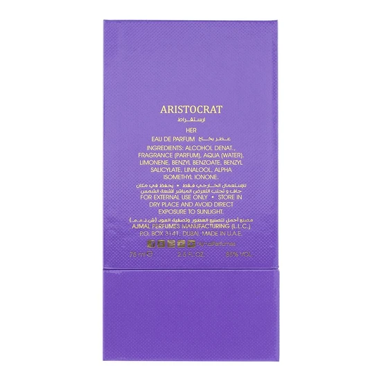 Ajmal Aristocrat For Her Eau De Parfum 75ml