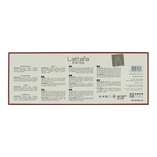 Lattafa Pride Collection No. 4 Eau De Parfum Gift Set 5 x 20ml