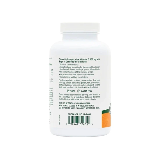 Nature's Plus Orange Juice C 500mg Chewable Tablets 90 Tablets